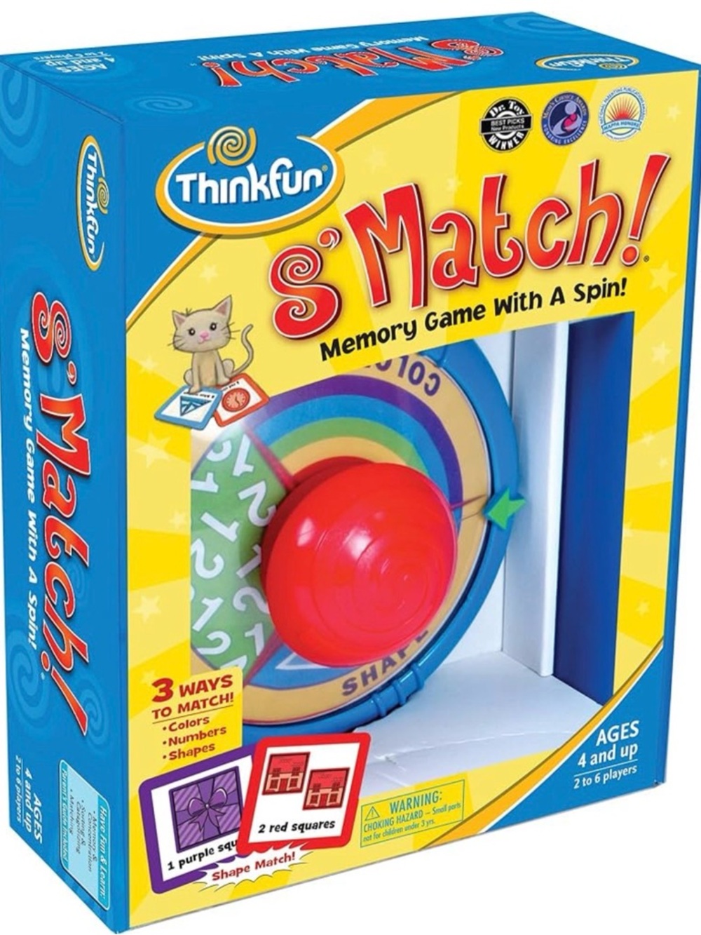 Think! S' Match! Memory Game - Red, Blue, Yellow, Green